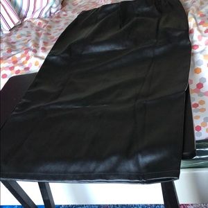 Faux leather skirt